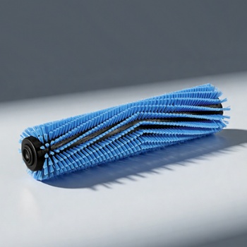 Cylindrical V-shaped brush roller